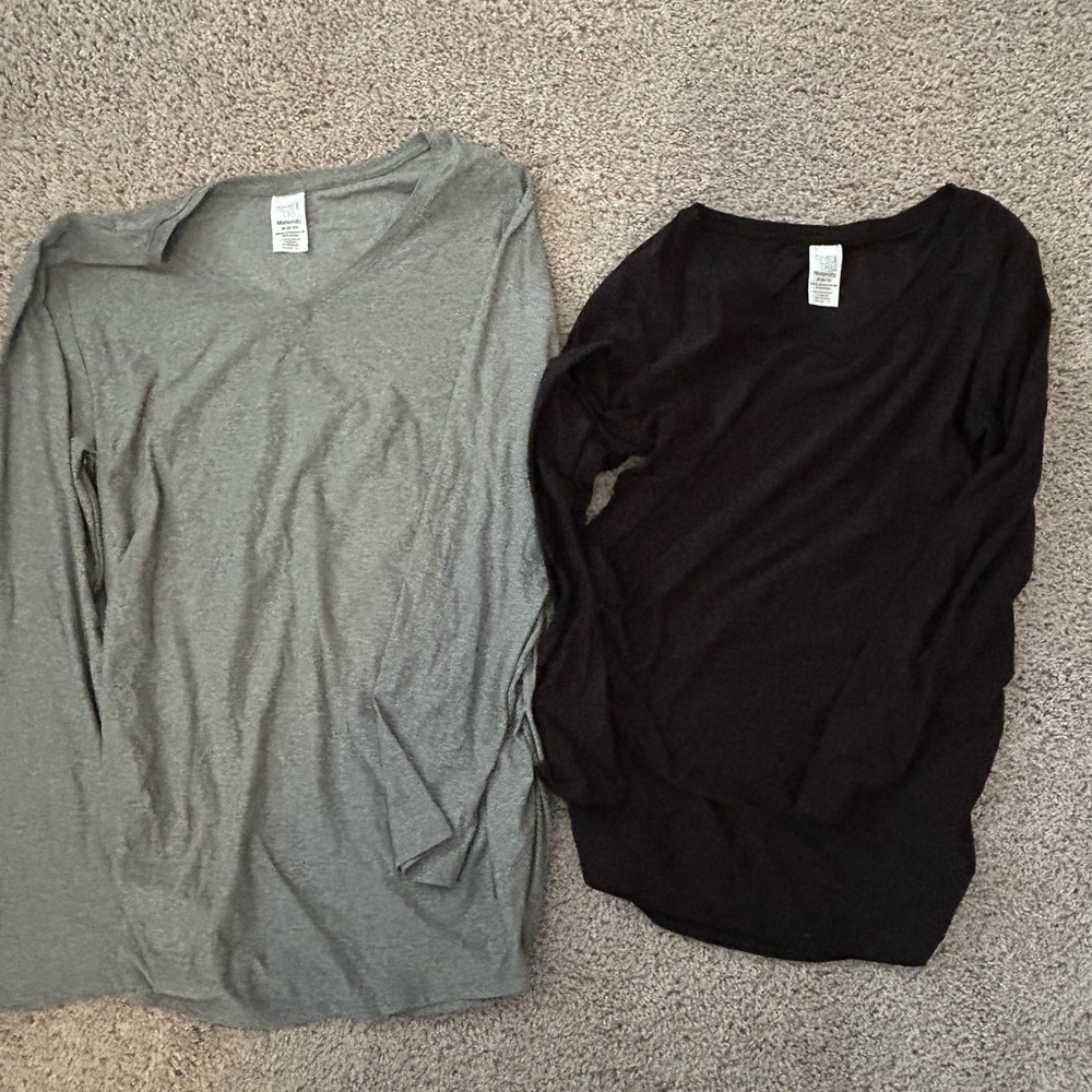 Maternity, long sleeve shirts